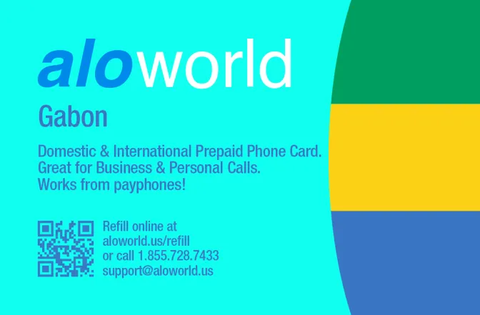 Call Gabon from United States or Canada cheap and easy with a calling card.