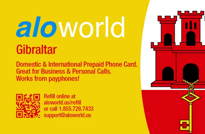 Call Gibraltar from United States or Canada cheap and easy with a calling card.