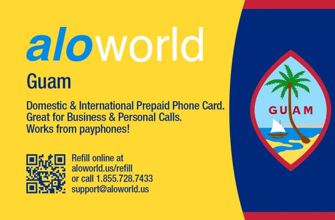 Call Guam from United States or Canada cheap and easy with a calling card.
